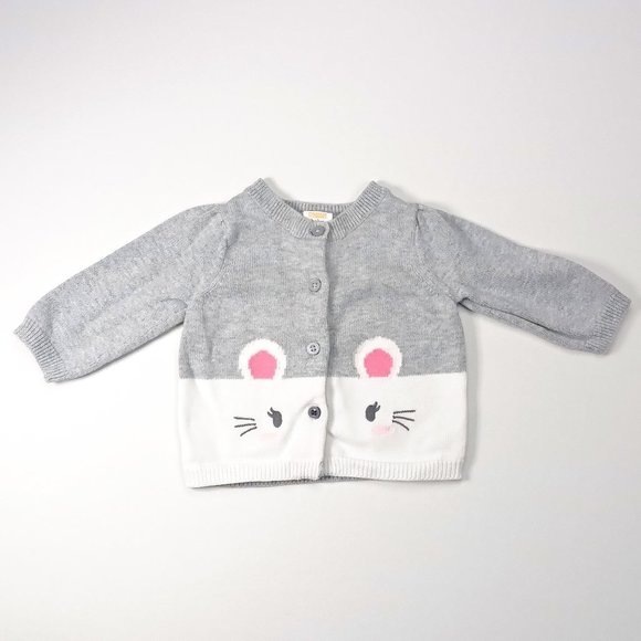 Gymboree Gray, Knit Cardigan 0-3M - Picture 1 of 4